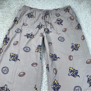 Life Is Good Soft Flannel Mens Pajama Sleep Pants Football man dog size Large